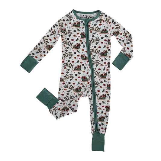 Velvet Fawn Mallards & Mistletoe Playsuit