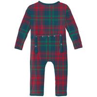 Kickee Pant Peacock Plaid Coverall