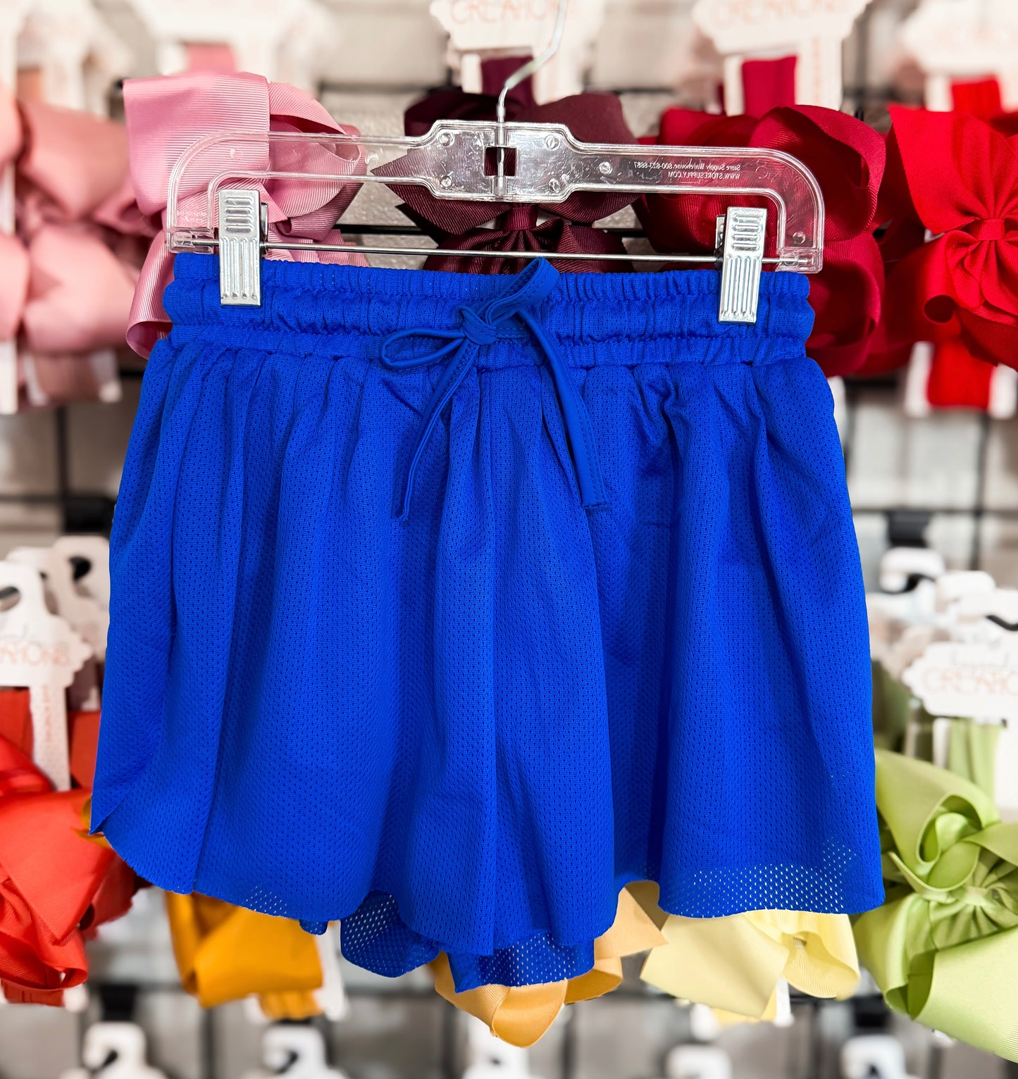 Blended Spirit Royal Blue Mesh Butterfly Short