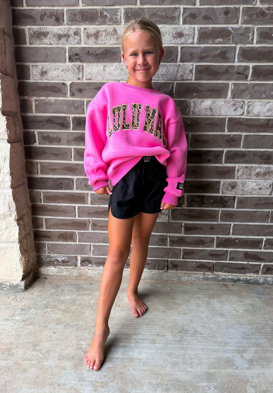 Lulu Mac Leopard + Bubblegum Sweatshirt