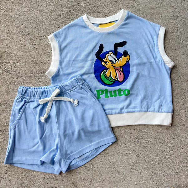 Blue Pluto Tank + Short Set