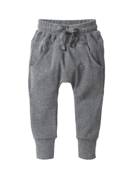 Little Bipsy Ribbed Jogger - Heathered Charcoal