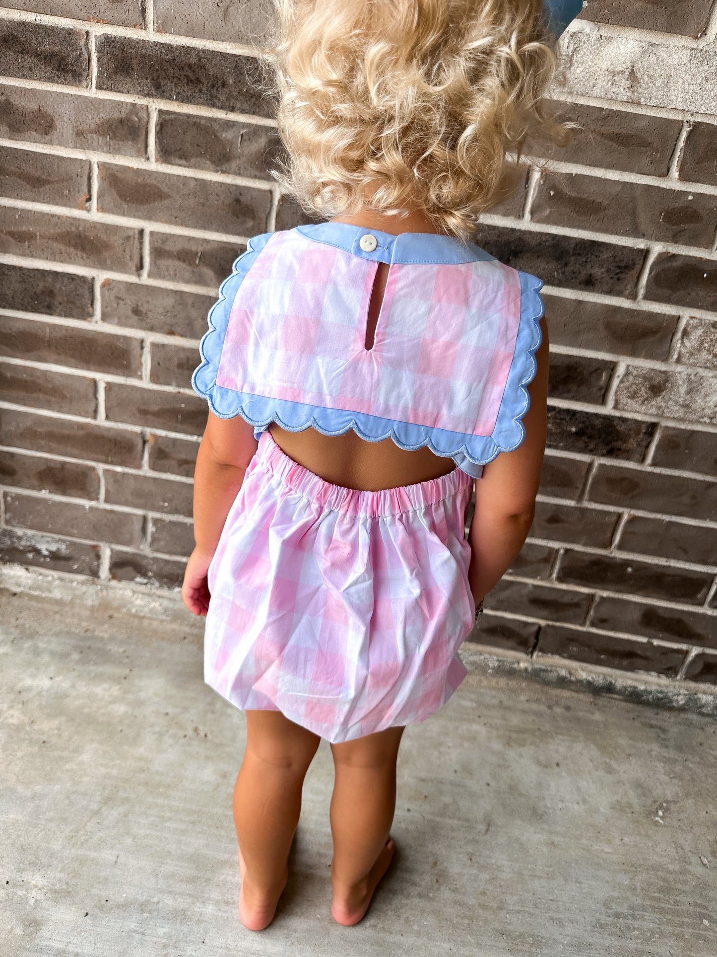Smocked Flamingo Princess Carriage Bubble