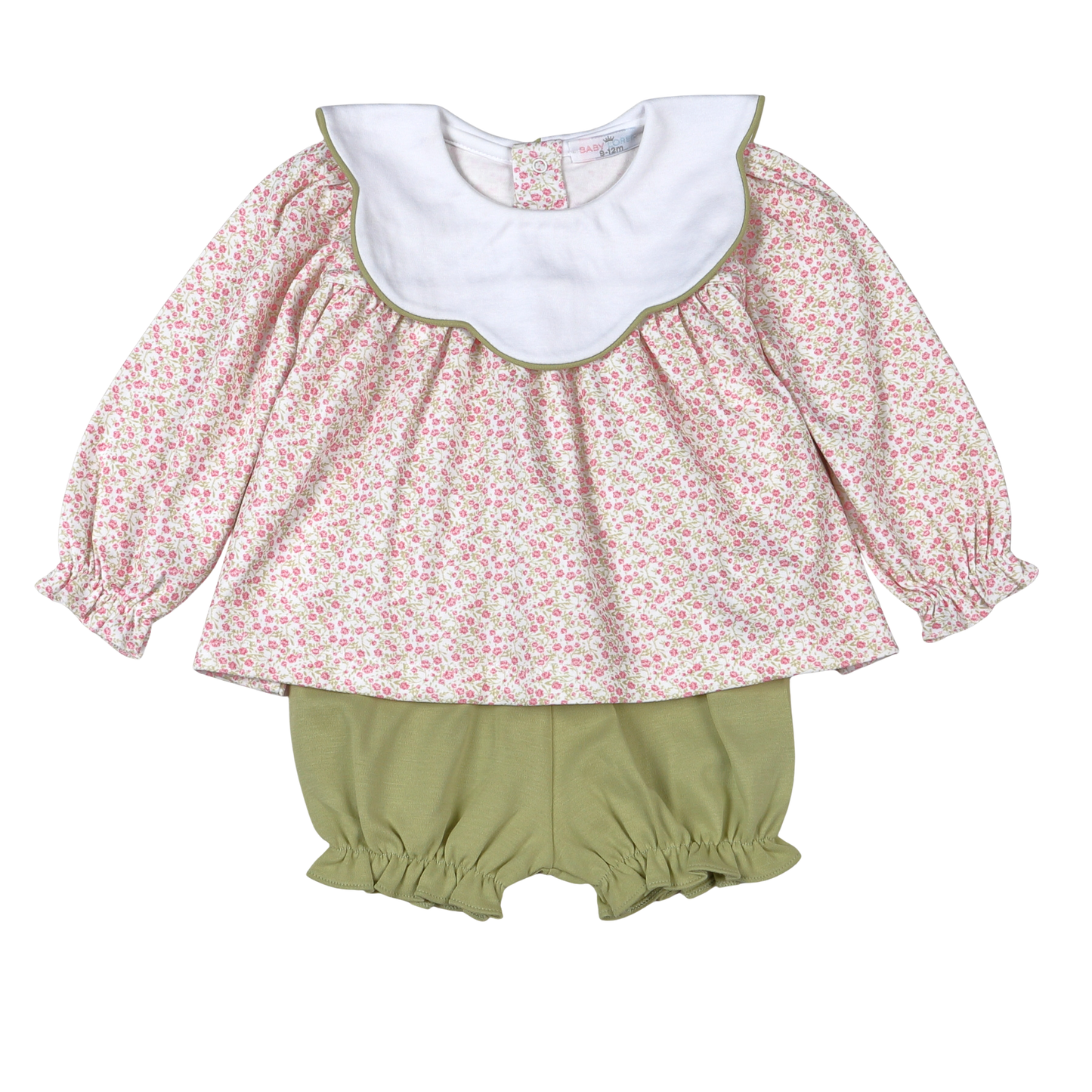 Baby Loren Melody Scalop Collar Bloomers Set