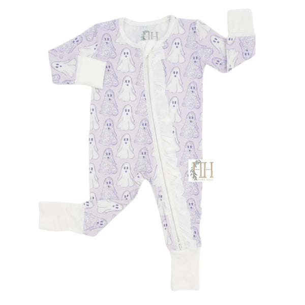 Hamner Hill Purple Floral Ghosts Playsuit