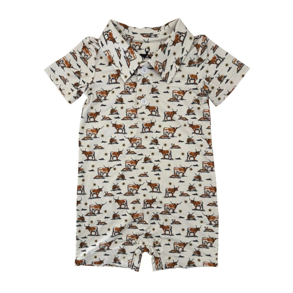 Velvet Fawn Longhorn Range Romper