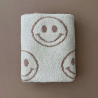 Latte Smiley Plush Blanket