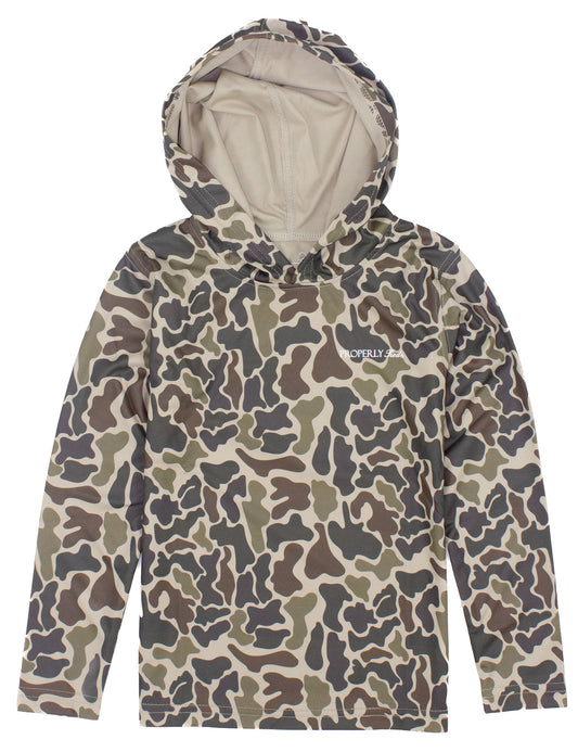 Properly Tied Vintage Camo Performance Hoodie