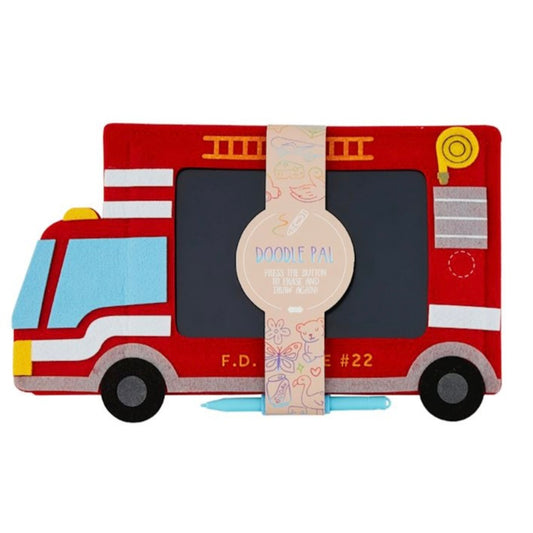 Mud Pie Fire Truck Felt Doodle Pad