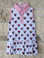 Smocked Flamingo Mouse Watercolor Park Tennis Dress