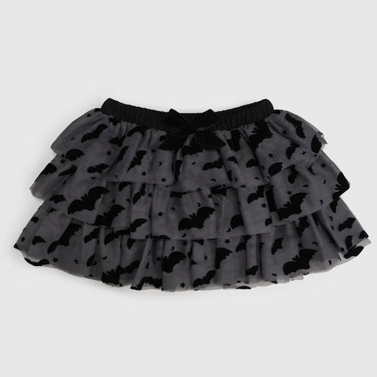 Sweet Wink Flocked Bats Bow Tiered Tutu