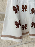 Emma Jean Football Bow Layered Dress
