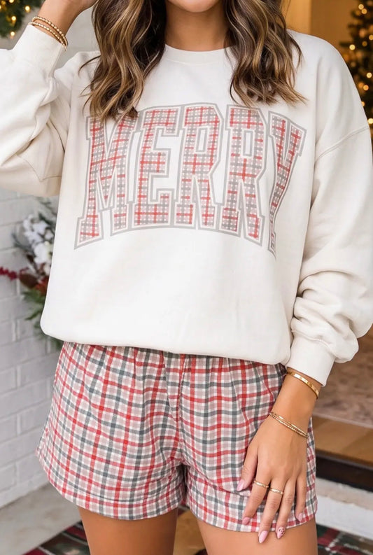 Merry Plaid Short Set