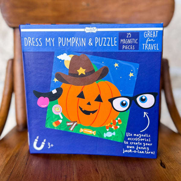 Mud Pie Blue Dress My Pumpkin Magnetic Puzzle