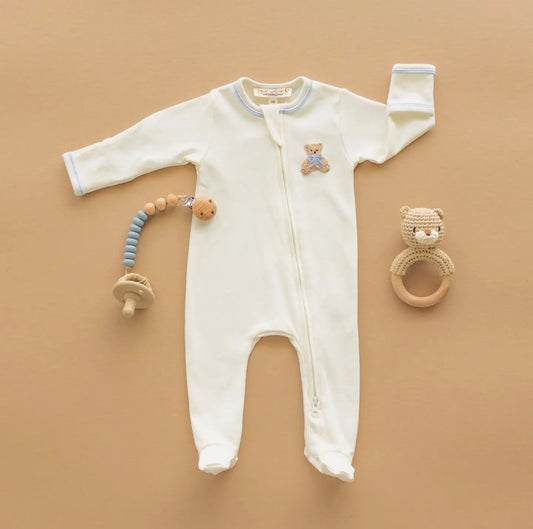 Magnolia Baby Sky Bear Hugs Footie