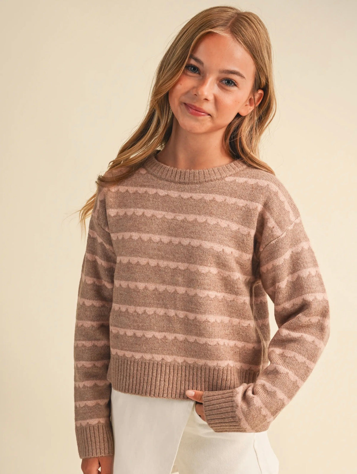 H&A Taupe Brown Blush Sweater