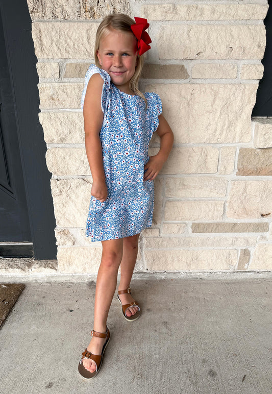The Oaks Floral Flutter Sleeve Dress