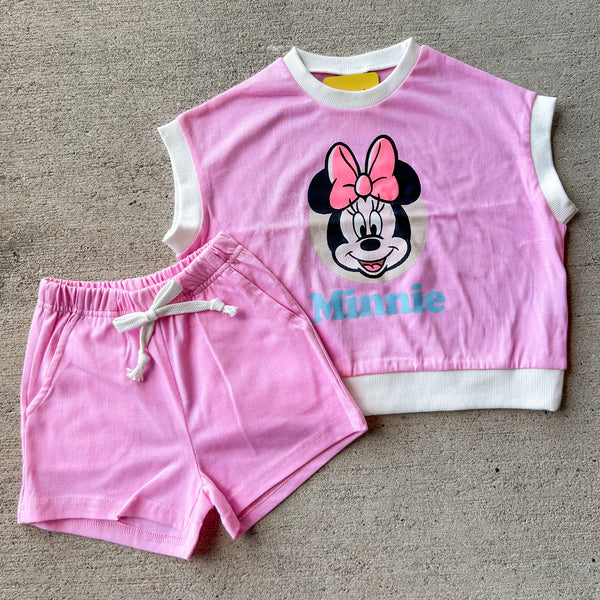Pink Minnie Tank + Short Set