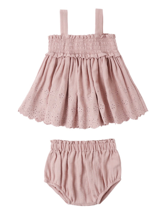 Quincy Mae Mauve Bloomer Set
