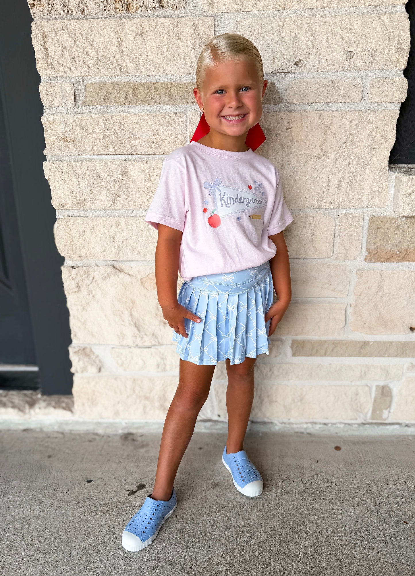 Sweet Wink Powder Blue Bow Skort
