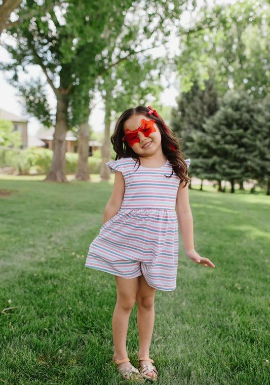 Ollie Jay Patriotic Stripe Macie Romper