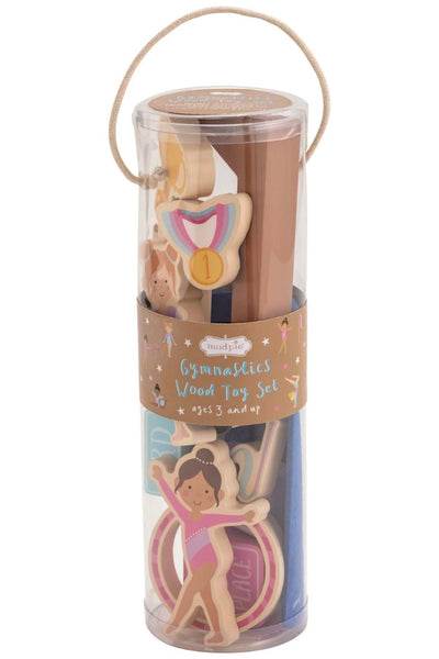 Mud Pie Gymnastics Wood Toy Set