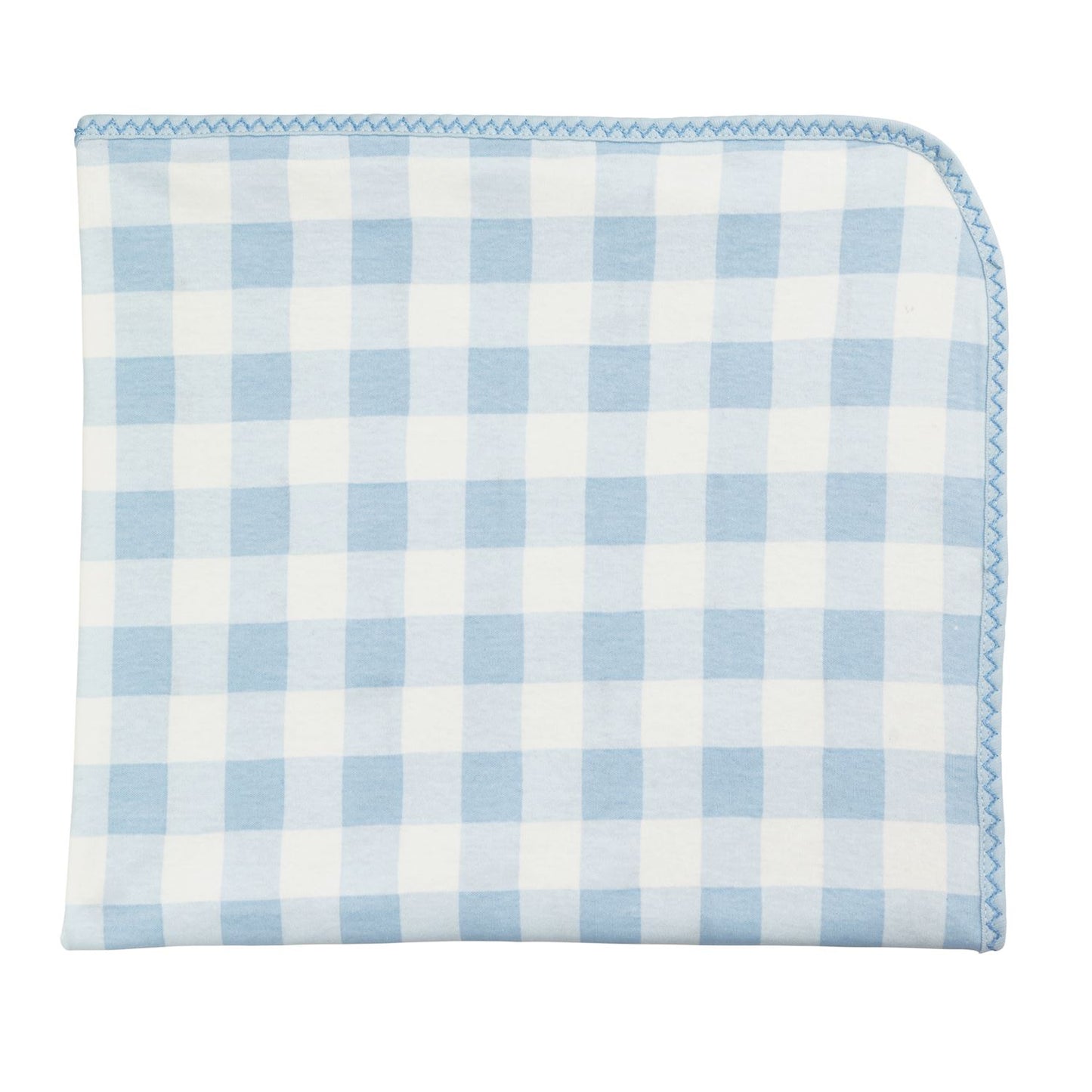 Mud Pie Blue Gingham Blanket