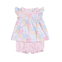 Baby Loren Petal & Patches Pima Bloomer Set