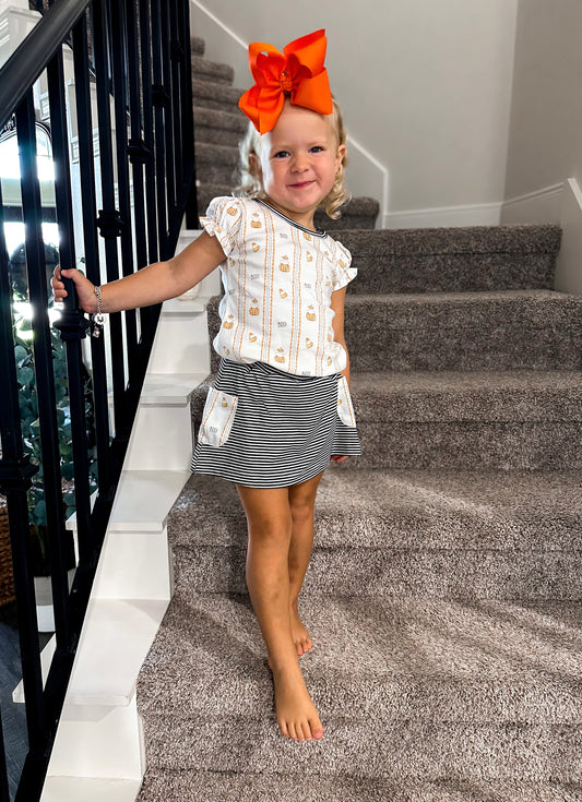 Baby Loren Peek-A-Boo Pima Skort Set