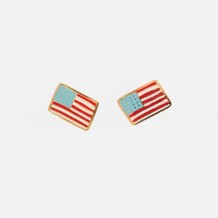 Pip Pop Post American Flag Studs