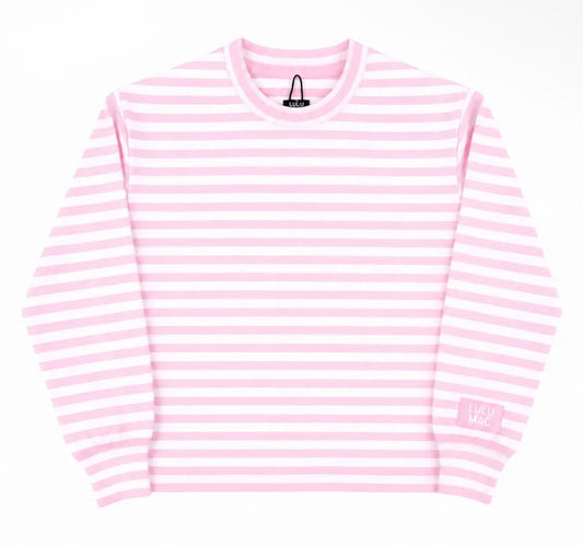 Lulu Mac Light Pink Stripe LS Top