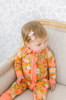 Poppy Kids Fall Flowers Ruffle Playsuit