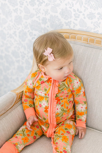 Poppy Kids Fall Flowers Ruffle Playsuit