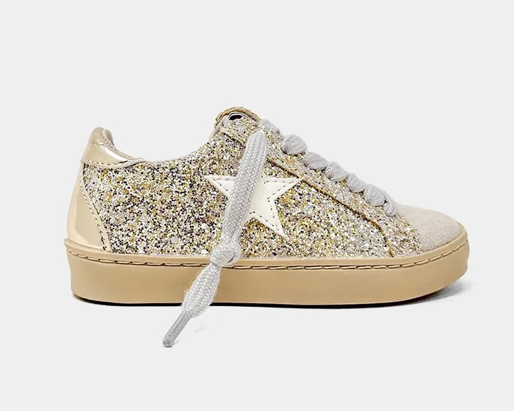 Shu Shop Paula Golden Glitter Sneaker