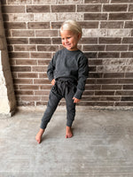 Little Bipsy Ribbed Jogger - Heathered Charcoal