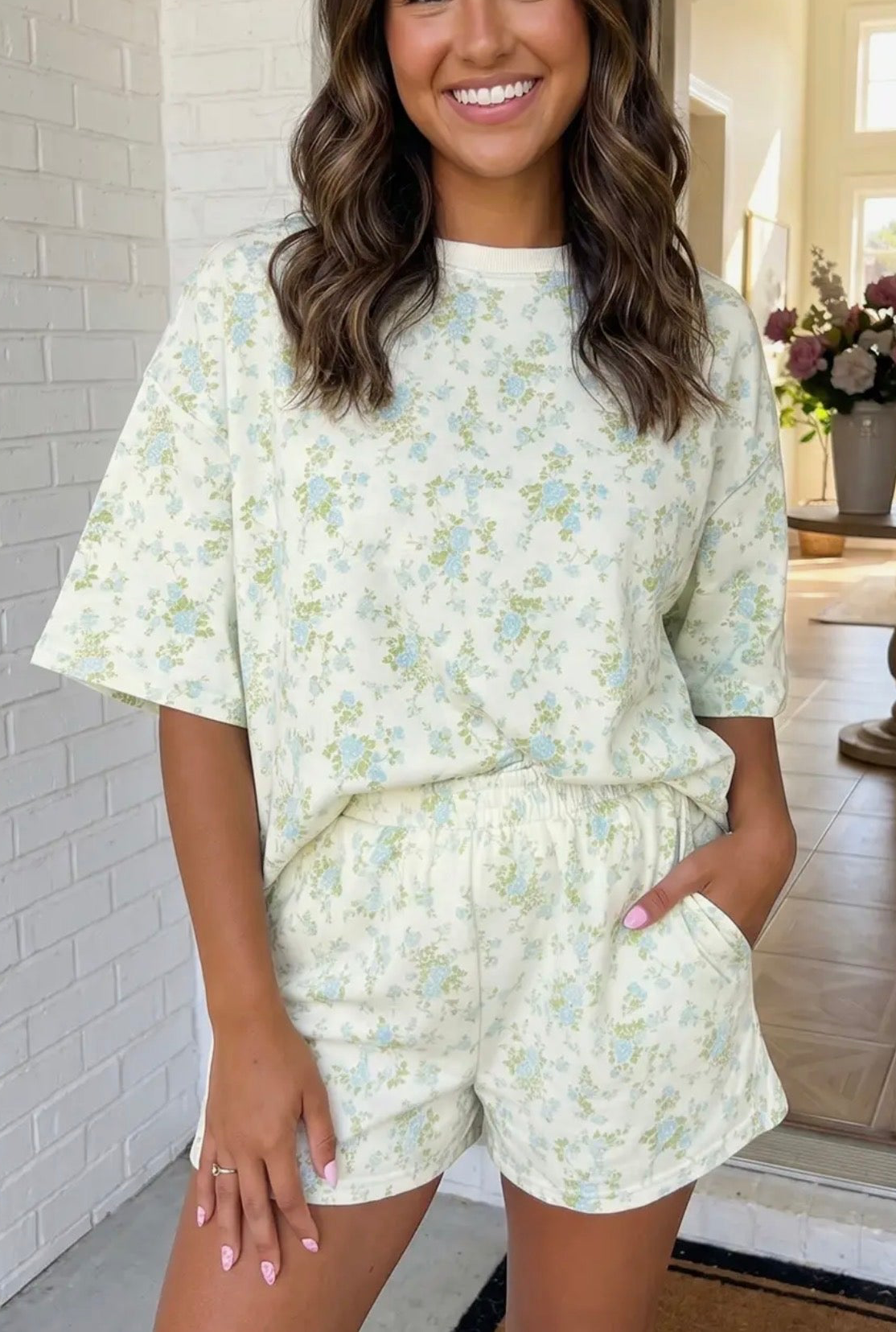 Women’s Floral Short Set