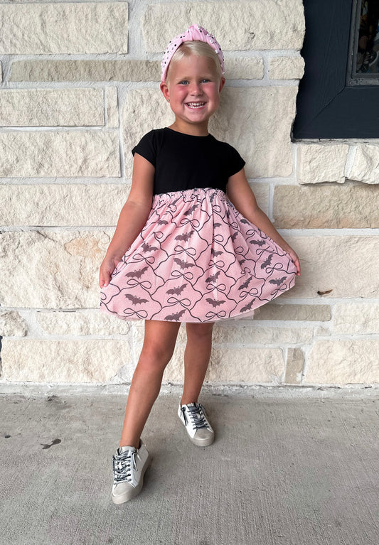 Sweet Wink Bat Trellis Tutu Dress