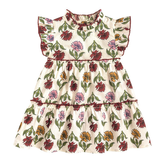 Mud Pie Multi Floral Flutter Dress