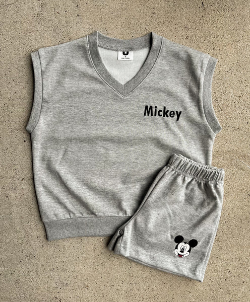 Grey Mickey Short Set
