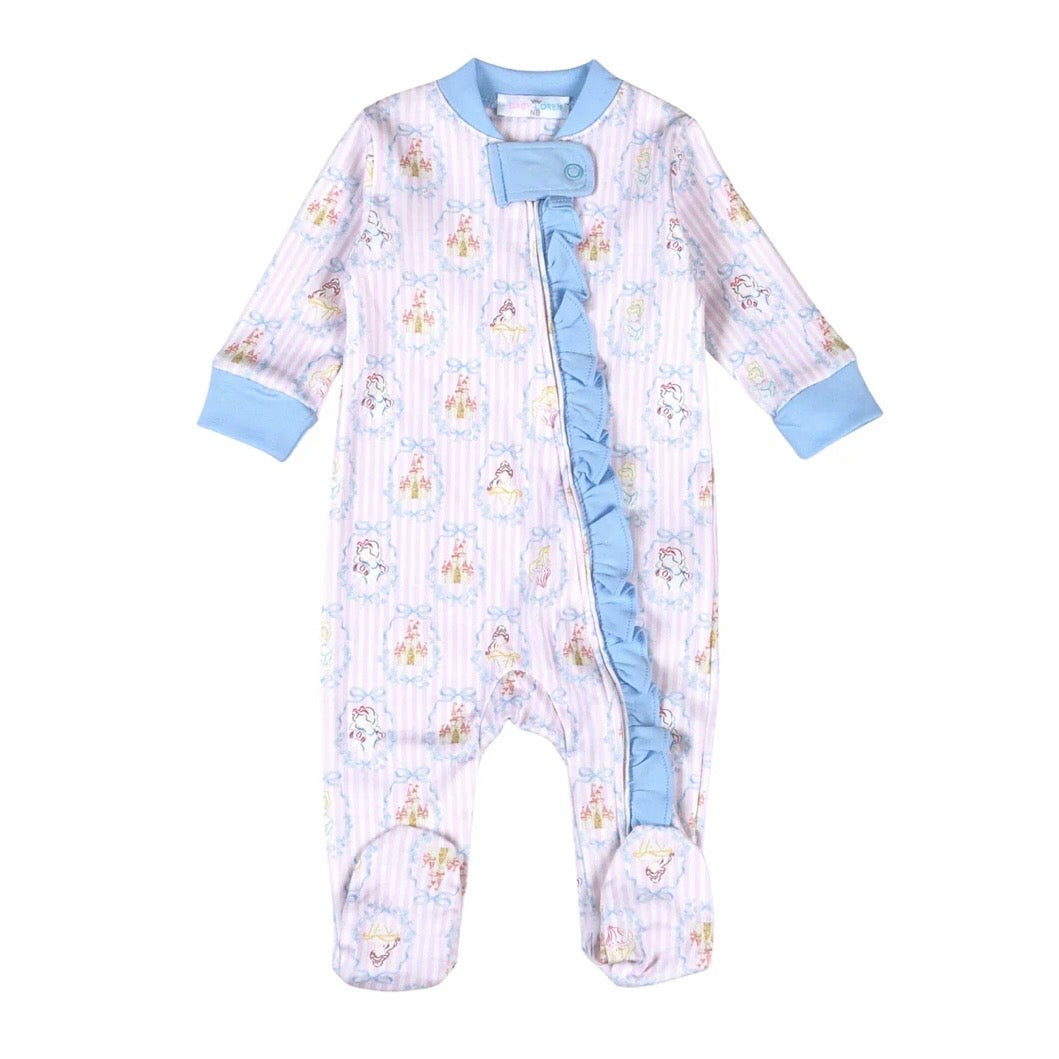 Baby Loren Royal + Charm Pima Footie
