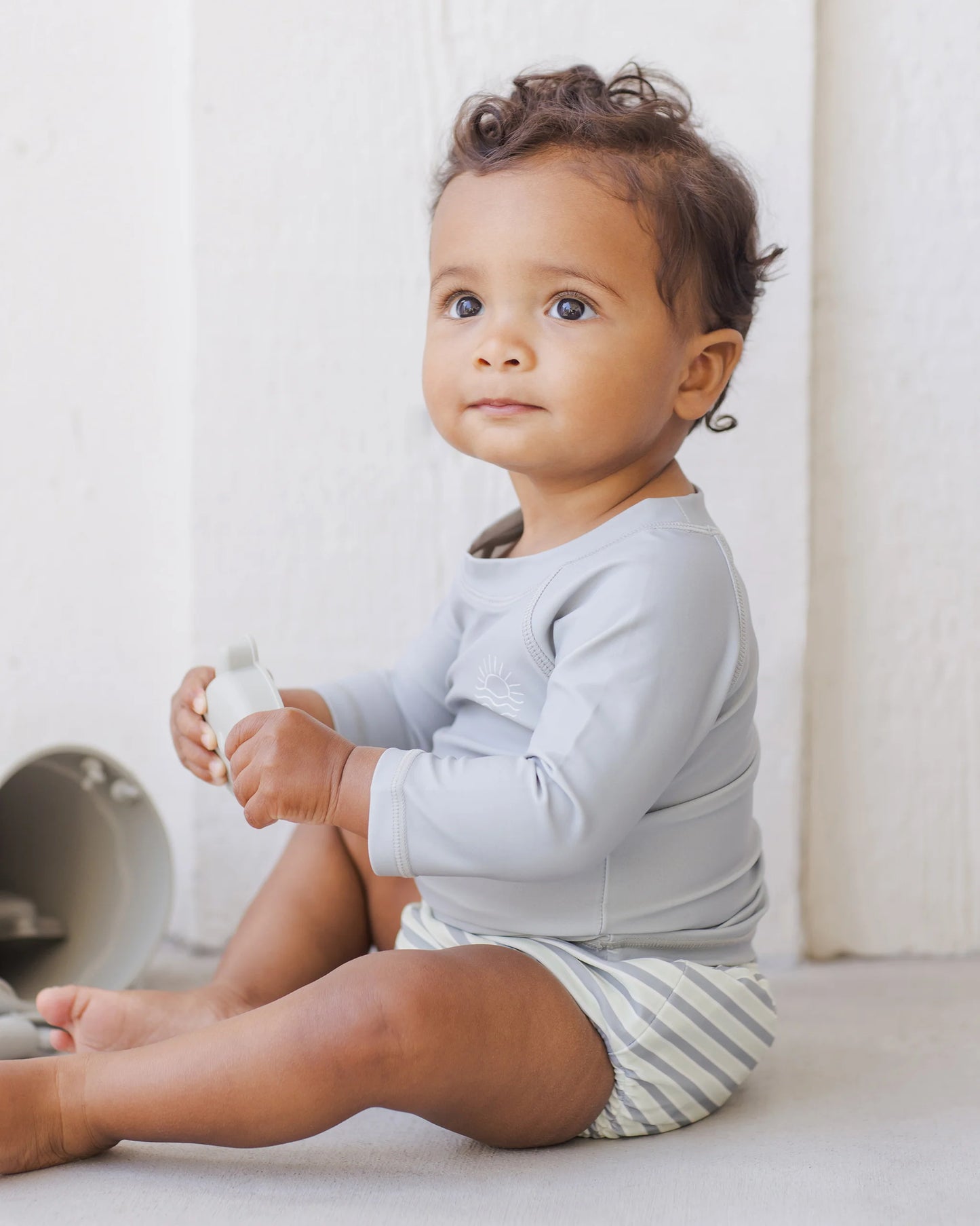 Quincy Mae Blue Stripe Swim Diaper