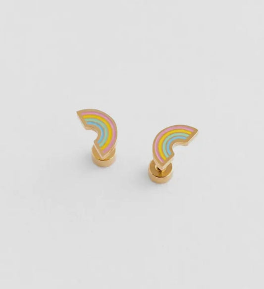 Pip Pop Post Pastel Rainbow Studs