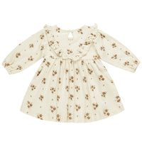 Quincy Mae Autumn Floral Ruffle LS Dress