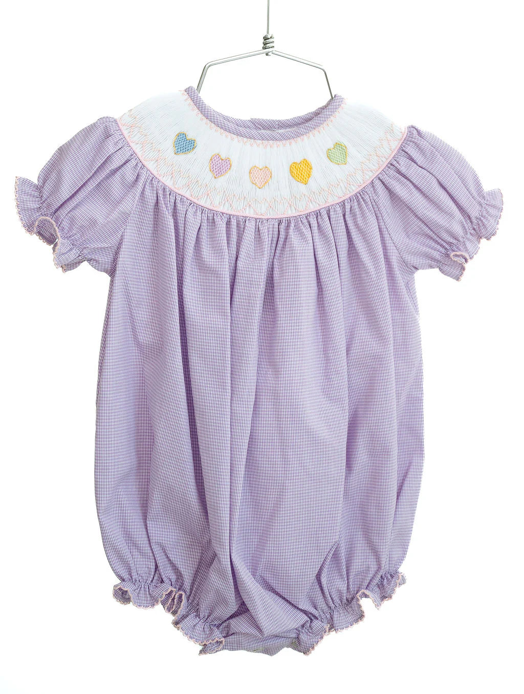 Ruth & Ralph Smocked Rainbow Hearts Birdie Bubble