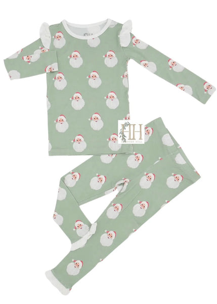 Hamner Hill Sleigh Bells Ruffle PJ Set