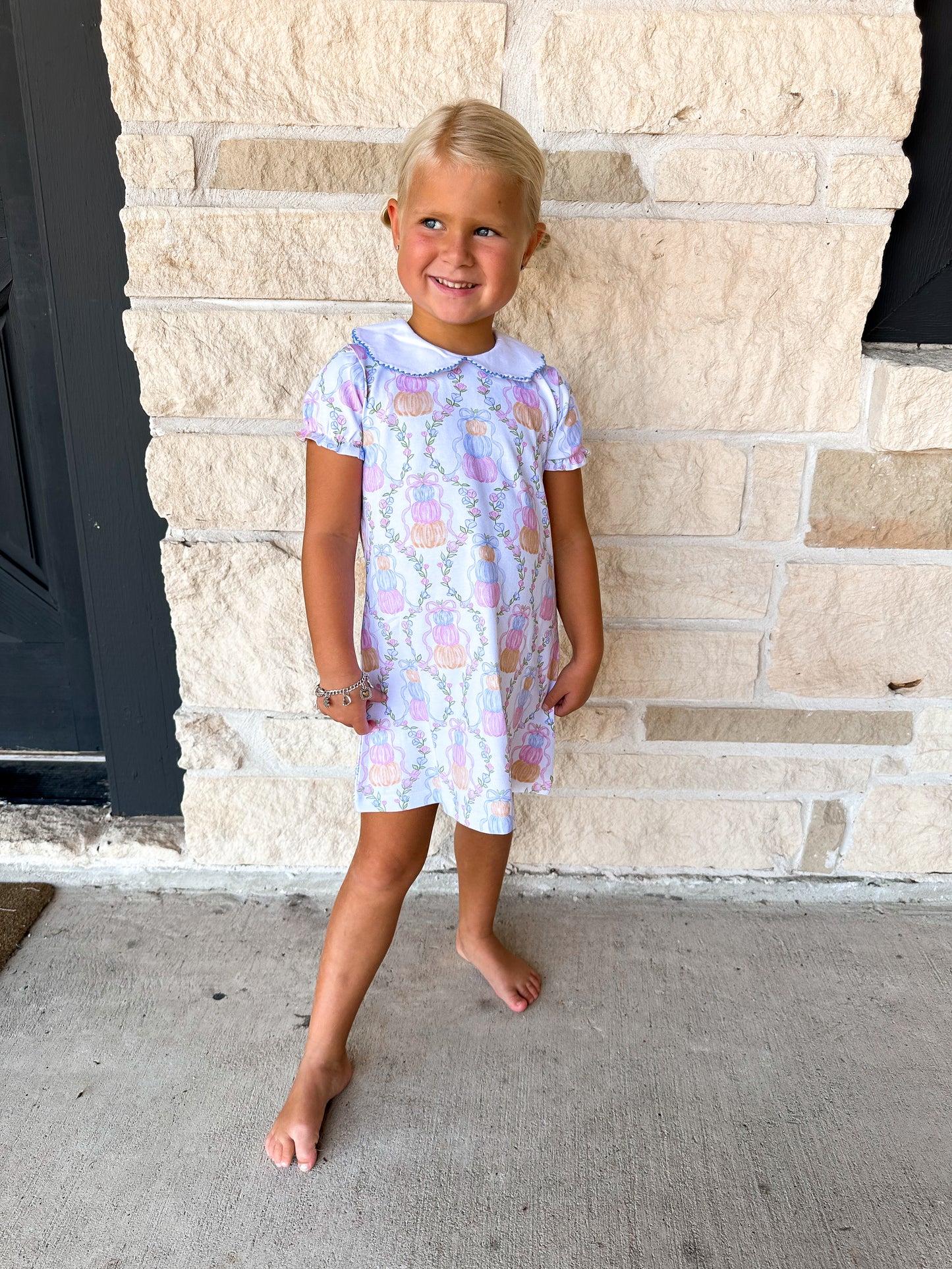 The Oaks Presley Kait Pumpkin Trellis Dress