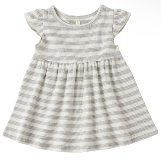 Quincy Mae Sky Stripe Flutter Sleeve Dress