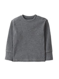 Little Bipsy Long Sleeve Ribbed Tee - Heathered Charcoal