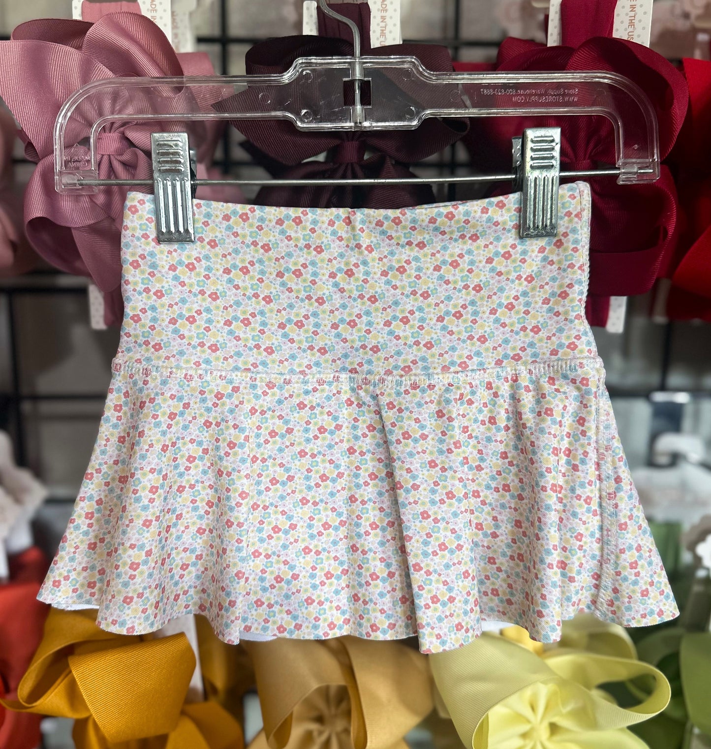 Honesty Coral Floral Skirt