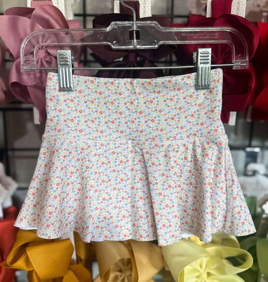 Honesty Coral Floral Skirt
